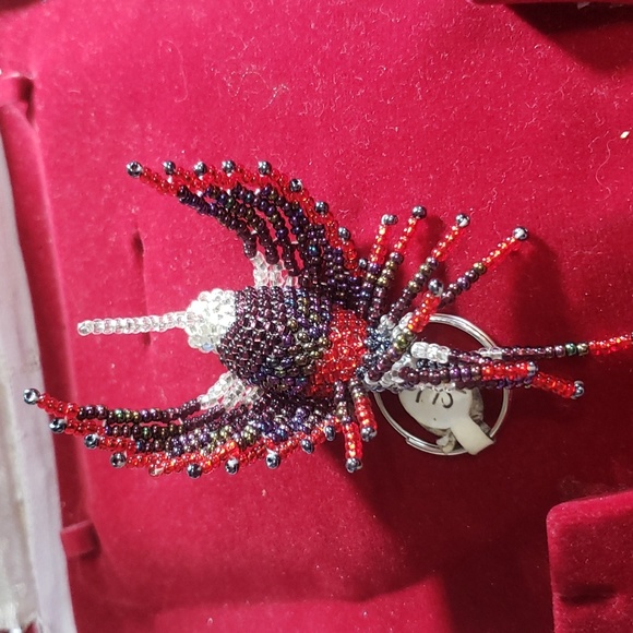 Handmade Mexico HUMMINGBIRD BEADED NECKLACE with Keychain  COLORFUL BLUE - Picture 8 of 8